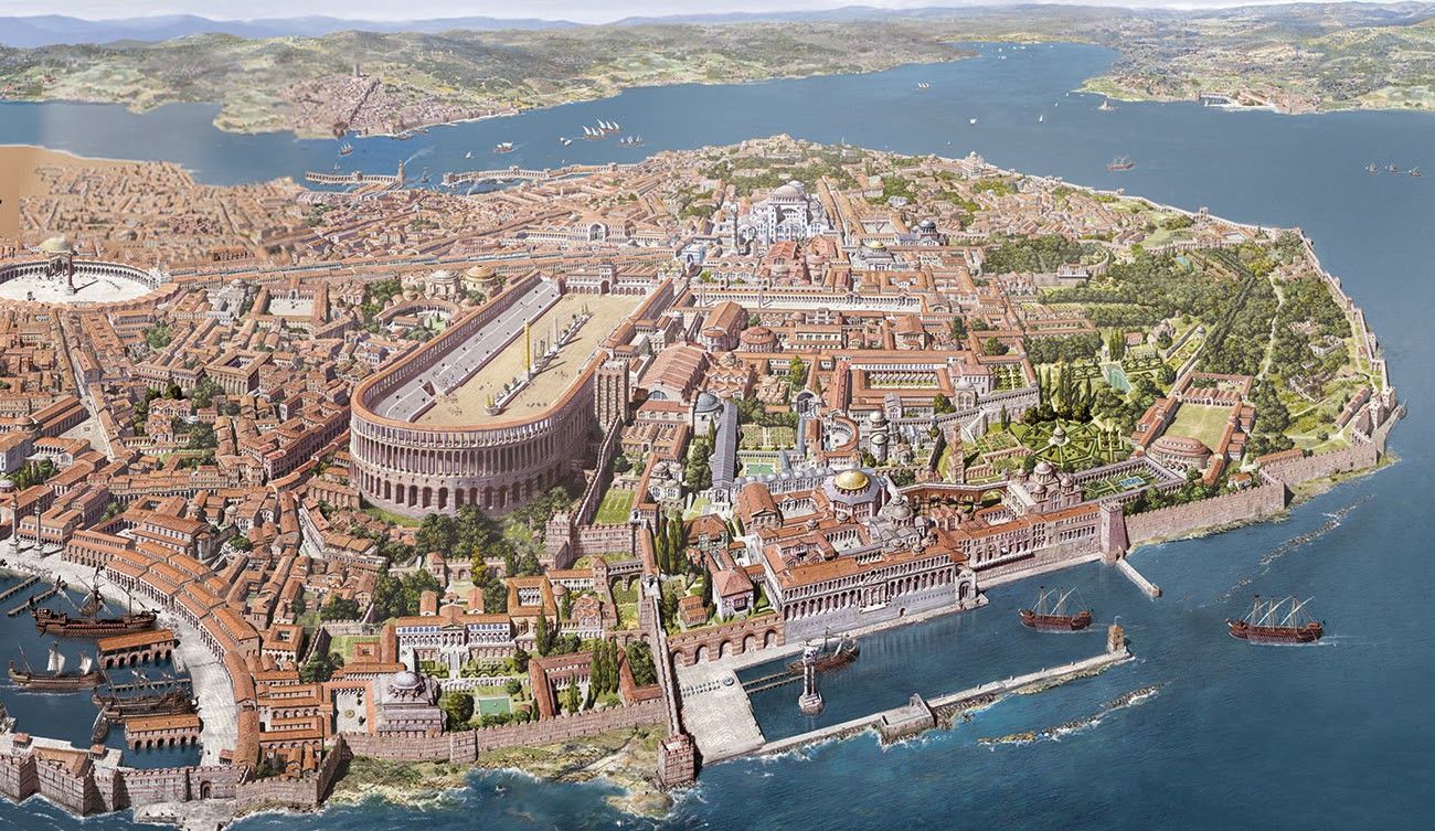Büyük Konstantinopolis Sarayı'nın görünümü