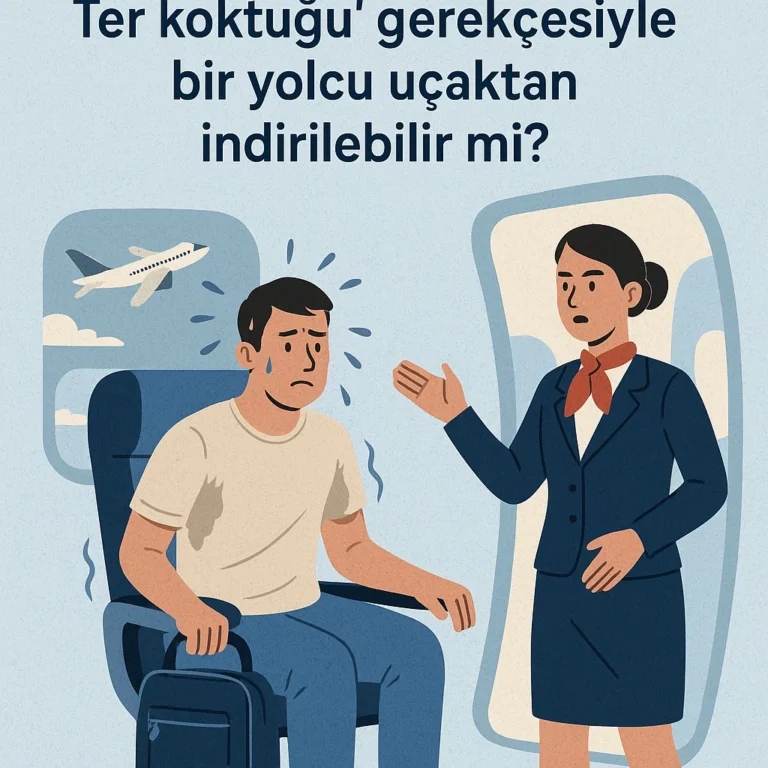 ❓ “Ter koktuğu” gerekçesiyle bir yolcu uçaktan indirilebilir mi?