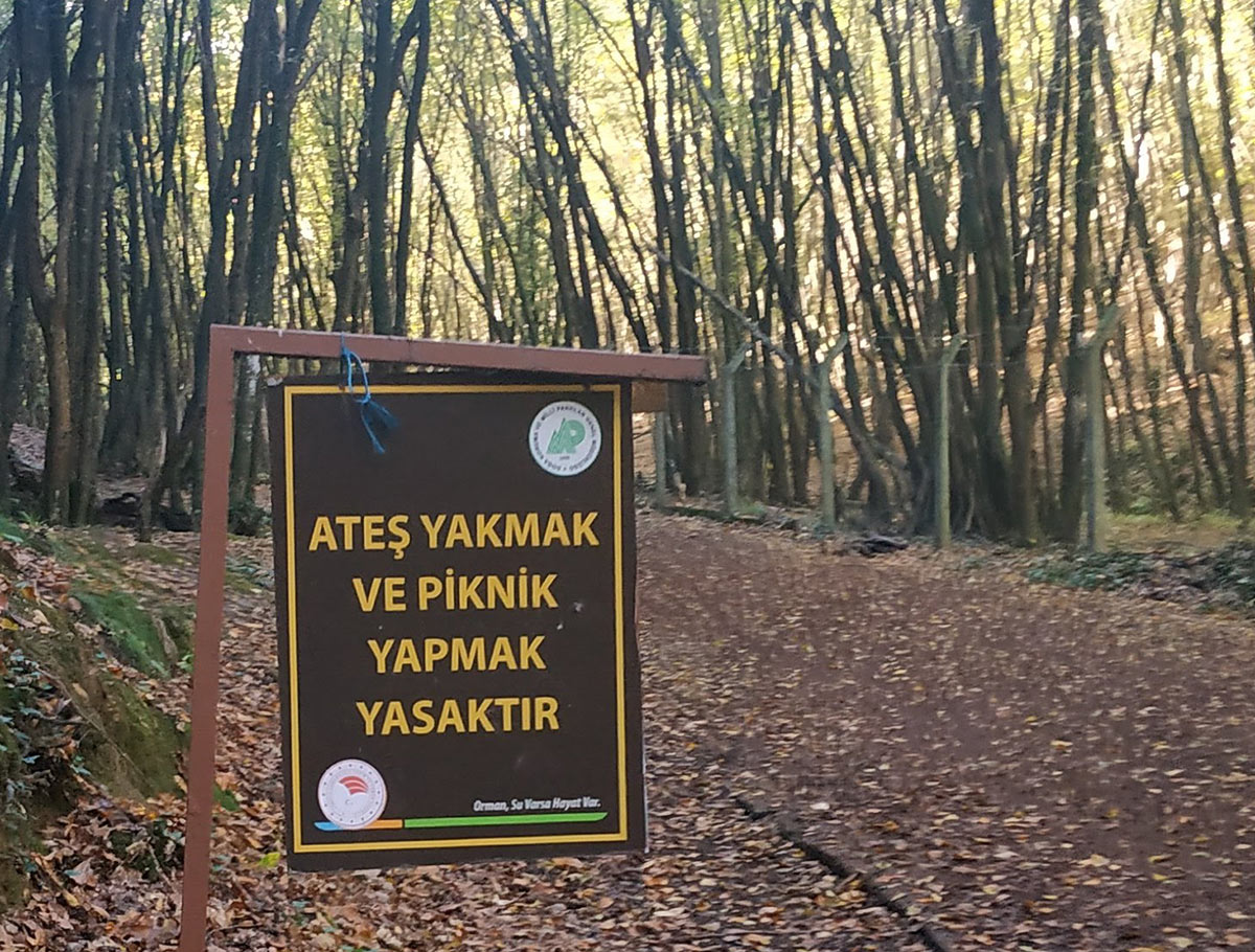 Polonezköy Tabiat Parkı Yürüyüş Yolu Piknik ve Mangal Yasak Uyarısı